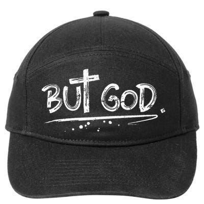 But God Christian Cross Gift 7-Panel Snapback Hat
