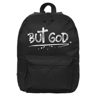But God Christian Cross Gift 16 in Basic Backpack