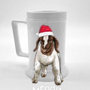 Boer goat Christmas Merry Goatmas  Beer Stein