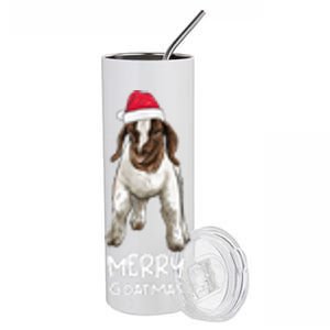 Boer goat Christmas Merry Goatmas  Stainless Steel Tumbler