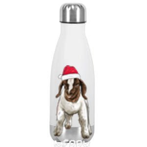 Boer goat Christmas Merry Goatmas  Stainless Steel Insulated Water Bottle