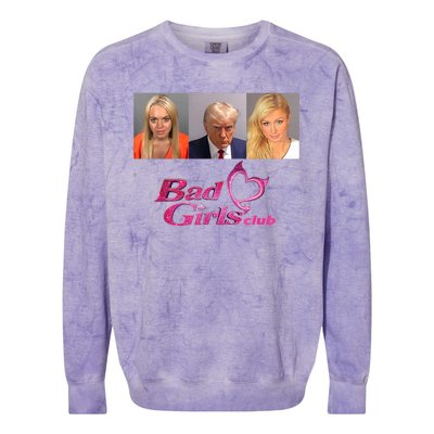 Bad Girls Club Trump 2024 Colorblast Crewneck Sweatshirt