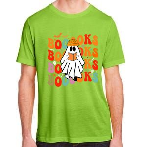 Booooks Groovy Cute Ghost Book Retro Reading Halloween Great Gift Adult ChromaSoft Performance T-Shirt