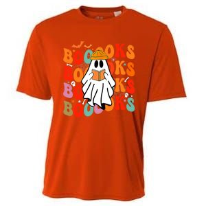 Booooks Groovy Cute Ghost Book Retro Reading Halloween Great Gift Cooling Performance Crew T-Shirt