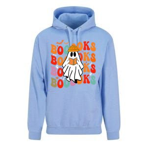 Booooks Groovy Cute Ghost Book Retro Reading Halloween Great Gift Unisex Surf Hoodie