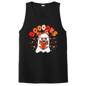 Booooks Groovy Cute Ghost Book Retro Reading Halloween Gift PosiCharge Competitor Tank