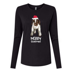 Boer goat Christmas Merry Goatmas Womens Cotton Relaxed Long Sleeve T-Shirt