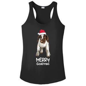 Boer goat Christmas Merry Goatmas Ladies PosiCharge Competitor Racerback Tank