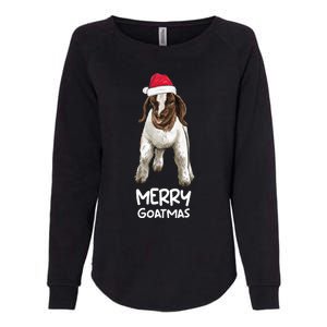 Boer goat Christmas Merry Goatmas Womens California Wash Sweatshirt