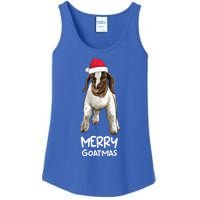 Boer goat Christmas Merry Goatmas Ladies Essential Tank