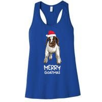 Boer goat Christmas Merry Goatmas Women's Racerback Tank