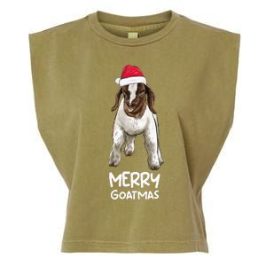 Boer goat Christmas Merry Goatmas Garment-Dyed Women's Muscle Tee