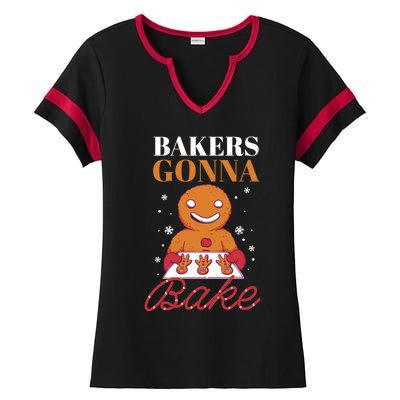 Baking Gingerbread Christmas Bakers Gonna Bake Cool Gift Ladies Halftime Notch Neck Tee