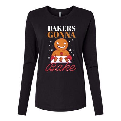 Baking Gingerbread Christmas Bakers Gonna Bake Cool Gift Womens Cotton Relaxed Long Sleeve T-Shirt