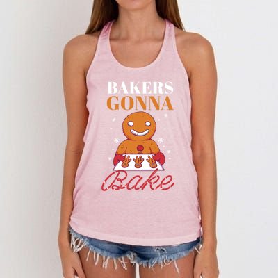 Baking Gingerbread Christmas Bakers Gonna Bake Cool Gift Women's Knotted Racerback Tank