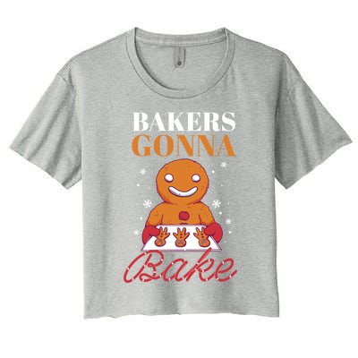 Baking Gingerbread Christmas Bakers Gonna Bake Cool Gift Women's Crop Top Tee