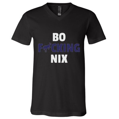 Bo Graphic Custom Nix Vintage Denver V-Neck T-Shirt