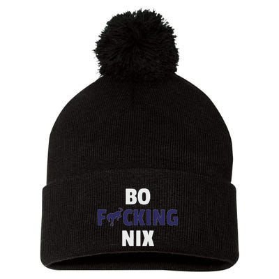 Bo Graphic Custom Nix Vintage Denver Pom Pom 12in Knit Beanie