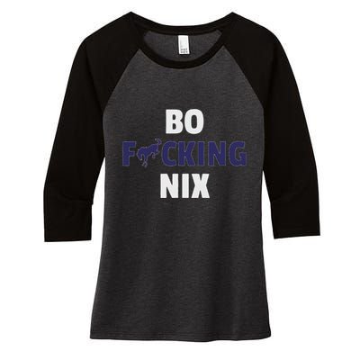 Bo Graphic Custom Nix Vintage Denver Women's Tri-Blend 3/4-Sleeve Raglan Shirt