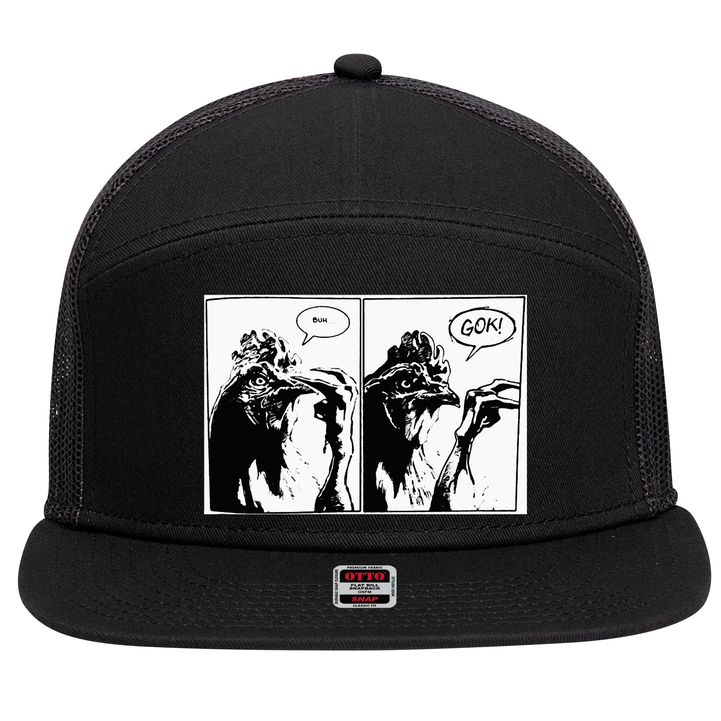 Buh Gok Chicken 7 Panel Mesh Trucker Snapback Hat