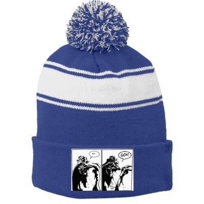 Buh Gok Chicken Stripe Pom Pom Beanie