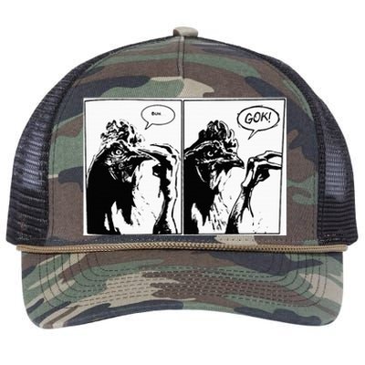 Buh Gok Chicken Retro Rope Trucker Hat Cap