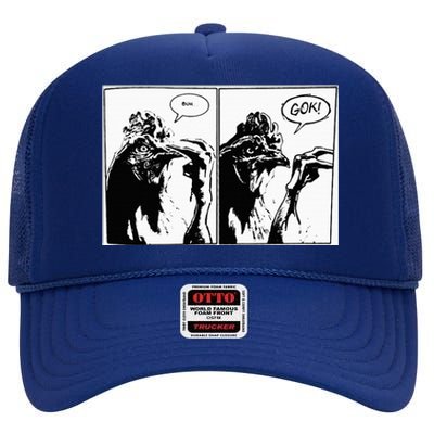 Buh Gok Chicken High Crown Mesh Back Trucker Hat