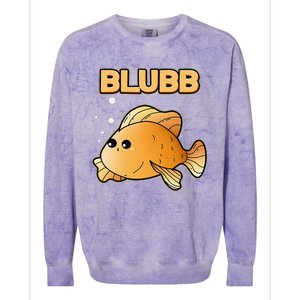 Blubb Goldfish Cute Fish Aquarium Fish Goldfish Colorblast Crewneck Sweatshirt