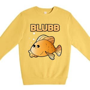 Blubb Goldfish Cute Fish Aquarium Fish Goldfish Premium Crewneck Sweatshirt