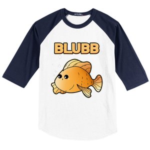 Blubb Goldfish Cute Fish Aquarium Fish Goldfish Baseball Sleeve Shirt