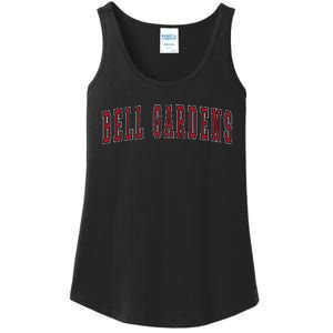 Bell Gardens California Souvenir Vacation College Style Red Ladies Essential Tank