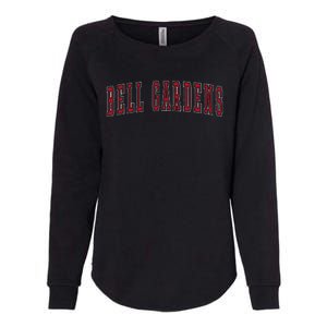 Bell Gardens California Souvenir Vacation College Style Red Womens California Wash Sweatshirt