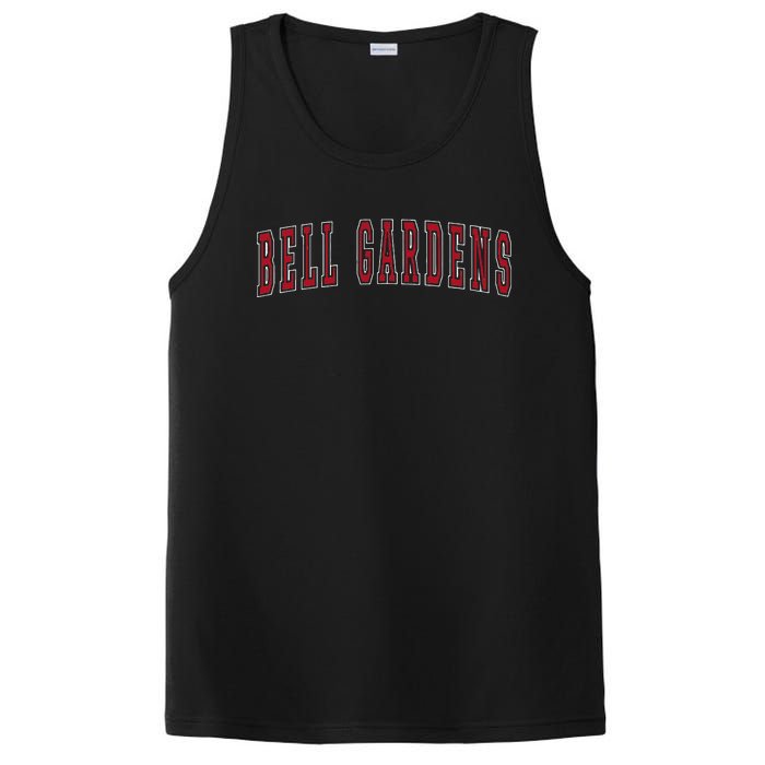 Bell Gardens California Souvenir Vacation College Style Red PosiCharge Competitor Tank