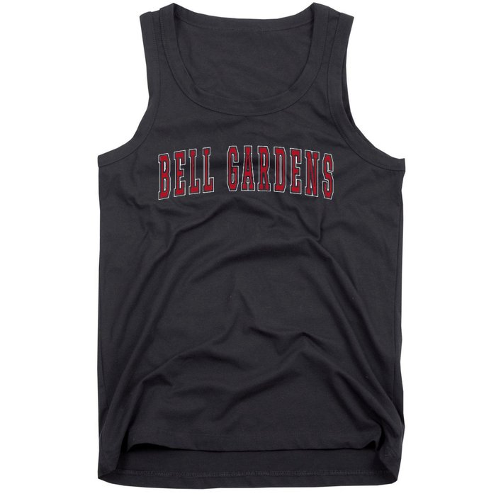 Bell Gardens California Souvenir Vacation College Style Red Tank Top