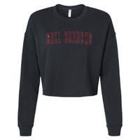 Bell Gardens California Souvenir Vacation College Style Red Cropped Pullover Crew