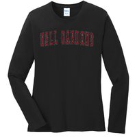 Bell Gardens California Souvenir Vacation College Style Red Ladies Long Sleeve Shirt