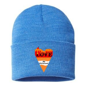 Boyfriend Girlfriend Couple Matching Love Ice Cream Sustainable Knit Beanie