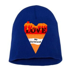 Boyfriend Girlfriend Couple Matching Love Ice Cream Short Acrylic Beanie