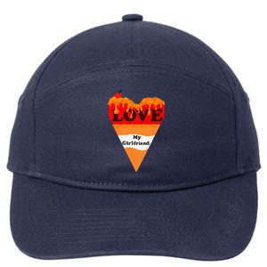 Boyfriend Girlfriend Couple Matching Love Ice Cream 7-Panel Snapback Hat