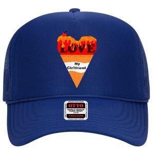 Boyfriend Girlfriend Couple Matching Love Ice Cream High Crown Mesh Back Trucker Hat