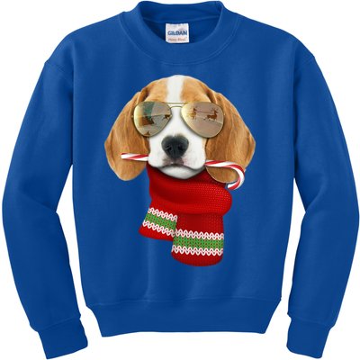 Beagle Gift Christmas Gift For Dog Lovers Puppy Sunglasses Gift Kids Sweatshirt