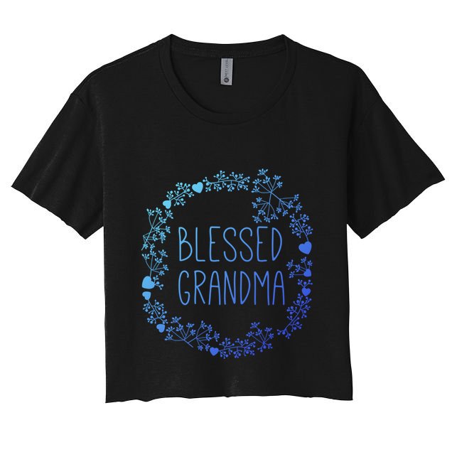 Blessed Grandma Christian Religious Funny Gift Best Grammy Ever Funny Gift Crop Top