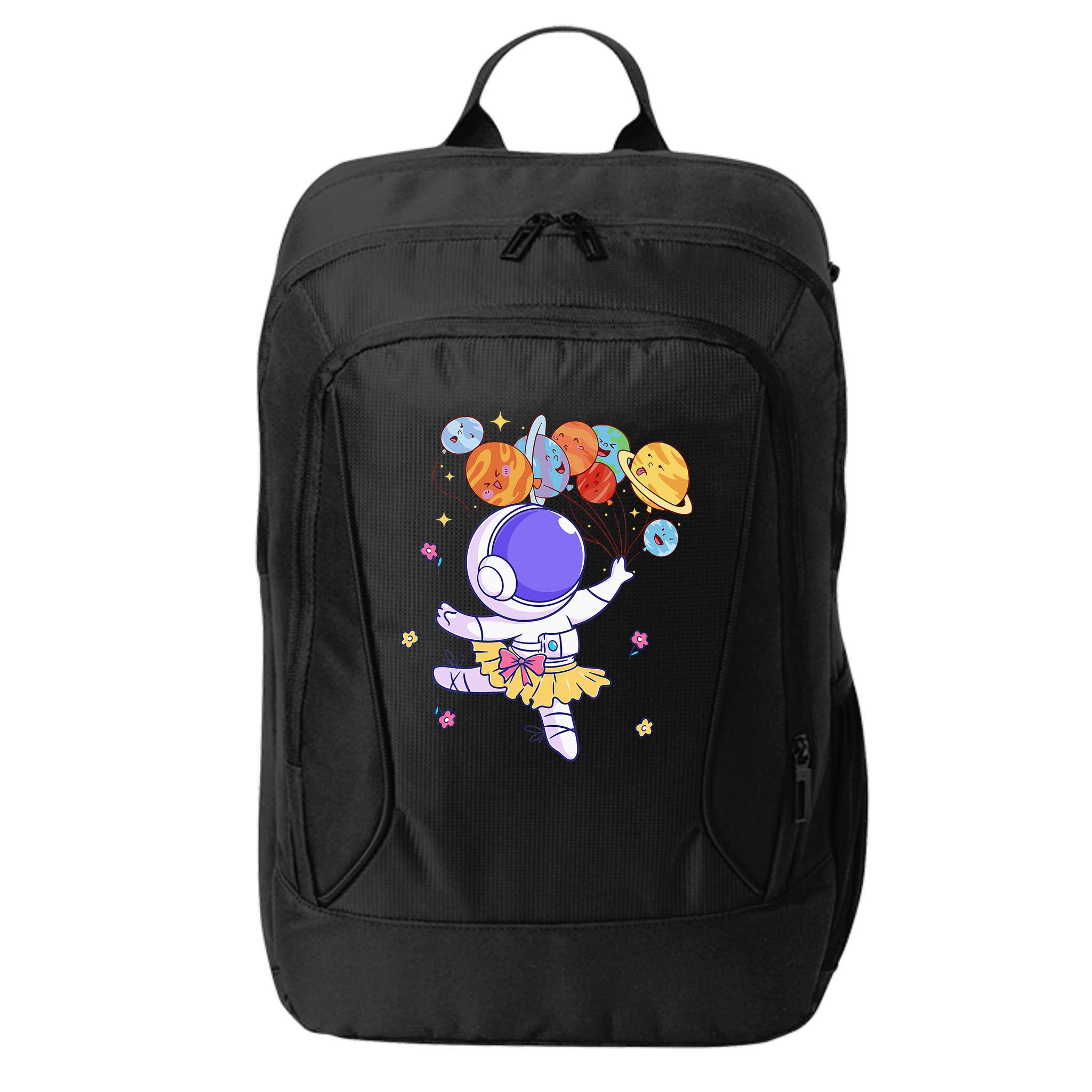 Ballerina Girl Cute Space Astronaut Costume Planet Balloons City Backpack
