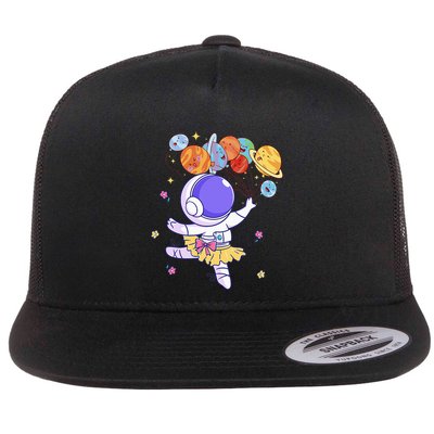 Ballerina Girl Cute Space Astronaut Costume Planet Balloons Flatbill Hat