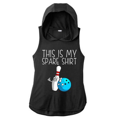 Bowling Gift Cool Bowler Spare Ball Pin Ladies PosiCharge Tri-Blend Wicking Draft Hoodie Tank