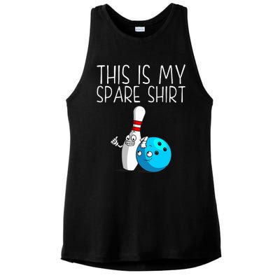 Bowling Gift Cool Bowler Spare Ball Pin Ladies PosiCharge Tri-Blend Wicking Tank