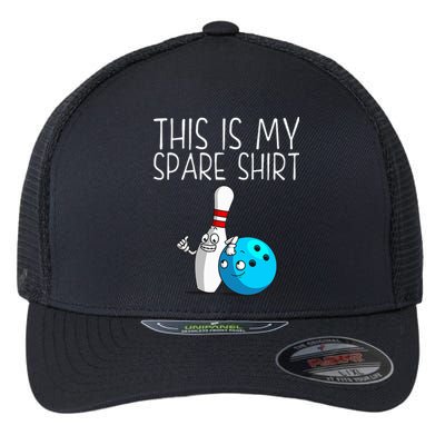 Bowling Gift Cool Bowler Spare Ball Pin Flexfit Unipanel Trucker Cap