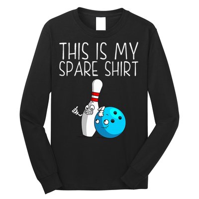 Bowling Gift Cool Bowler Spare Ball Pin Long Sleeve Shirt