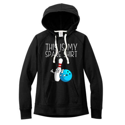 Bowling Gift Cool Bowler Spare Ball Pin Women's Fleece Hoodie