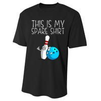 Bowling Gift Cool Bowler Spare Ball Pin Performance Sprint T-Shirt